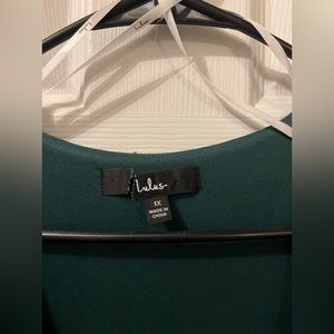 Lulus My Whole Heart Emerald Green Long Sleeve Wrap Dress